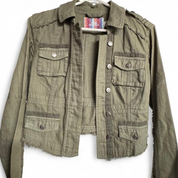 Urban Outfitters Jackets & Blazers - Urban Outfitters Women’s Khaki Utility Jacket Size Small Coquette Fairy 2016